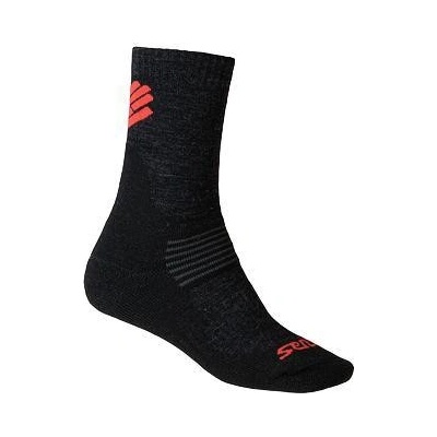 Sensor ponožky EXPEDITION MERINO černá/červená