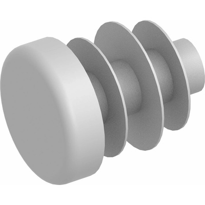 Záslepka - šedá PVC, d12mm