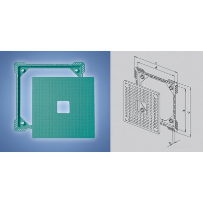 Den Braven Dvířka pod obklad PVC, 300 x 300 mm, plastová bílá