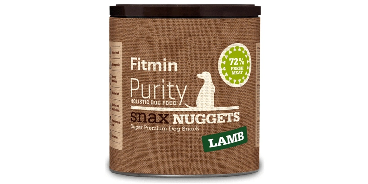 Balení psích pamlsků Fitmin Purity Snax Lamb Nuggets 180 g