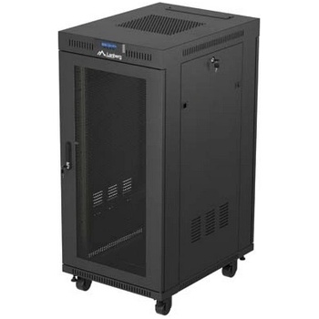 Lanberg Rack Cabinet 19" Free-Standing 24U/600X800 (FlAT Pack) With Mesh Door LCD Black V2 (FF01-6824-23BL)
