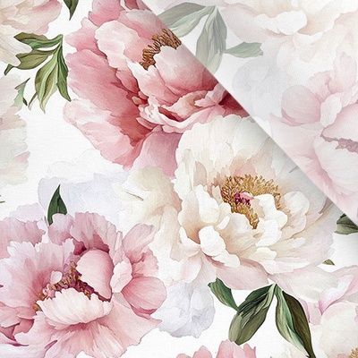 Takoy Umělé hedvábí / silky mírně elastické pivoňky pink