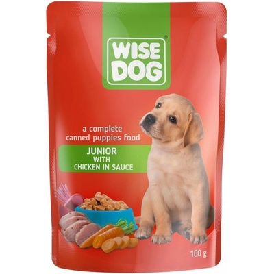 Wise Dog Junior s kuracím mäsom v omáčke 100 g