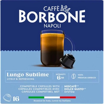 Caffè Borbone Кафе капсули Borbone Lungo Sublime съвместими с Dolce Gusto, 16 капсули