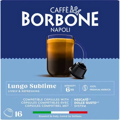 Caffè Borbone Кафе капсули Borbone Lungo Sublime съвместими с Dolce Gusto, 16 капсули