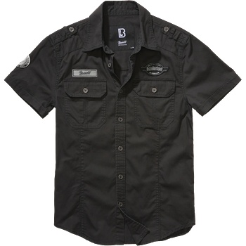 Brandit Риза с къс ръкав Luis Vintage, черна (4033-2)