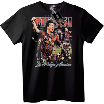 NOONEBRAND Тениска Messi La Pulga Atomica - 5XL, Black