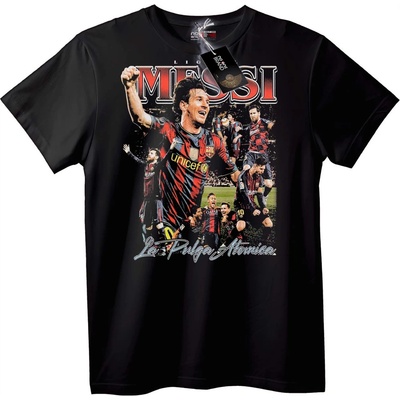 NOONEBRAND Тениска Messi La Pulga Atomica - 5XL, Black
