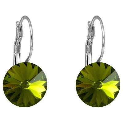 JSB Rivoli se Swarovski Elements visací Olivine 13146 zelené