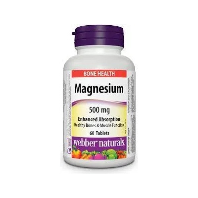 Webber Naturals Magnesium, 500 mg, 60 таблетки, Webber Naturals (3162 WN)