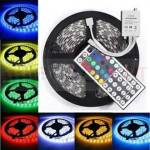  Комплект 5 м RGB LED лента, FLAGLIGHT Premium, SMD5050 60 LED/m IP20+IR контролер 44 key+адаптер 6A (1145 premium)
