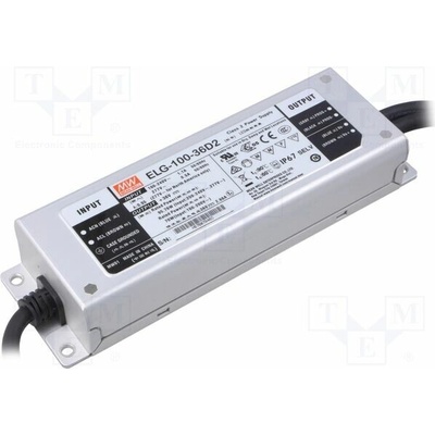 MEAN WELL ELG-100-36D2 Napájecí zdroj: spínaný; LED; 95,76W; 36VDC; 2,66A; 100÷305VAC