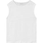 KnowledgeCotton Apparel Дамски топ KnowledgeCotton Apparel Women's Loose Fold Up Linen Top - Bright White (916-4446-0213)