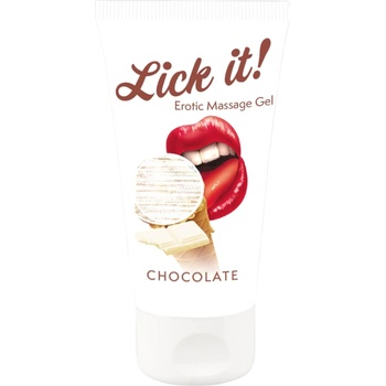 Lick it! - 2в1 ядлив лубрикант - бял шоколад (50ml)