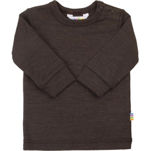 Joha Детски вълнен пуловер Joha Kid's Blouse L/S Merino base layer - Dark Brown - размер 100 (704-6191-0215)