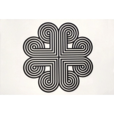 MAJADESIGN Dřevěný obraz - ČTYŘLÍSTEK - BAREVNĚ LAKOVANÝ Rozměr obrazu: 90 x 90 cm
