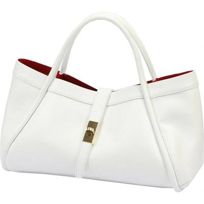 Camilla dámska kožená kabelka PREMIUM 10.012 biela 36 x 22 x 18 cm