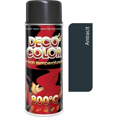 Deco Color High Temperature teplodoolný náter až do 650°C antracit 400ml