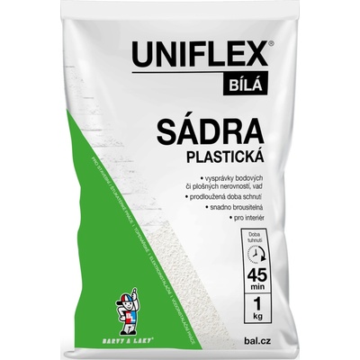 Uniflex sadra biela plastická, 1 kg