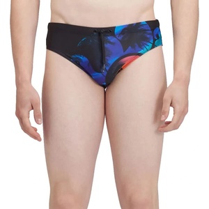 Sundek Бански гащета Sundek Palm print swimming brief - Black (Black)