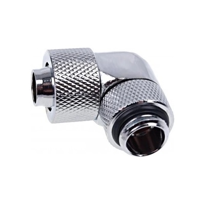 Alphacool Фитинг Alphacool Eiszapfen, Удължител, 90°, 13/10mm, G1/4, Сребрист (1011160)