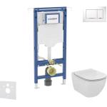 Geberit Duofix - Комплект от предстена инсталация, тоалетна чиния и седалка Ideal Standard Tesi, бутони Sigma20, бяло/хром SANI11CD3129 (SANI11CD3129)