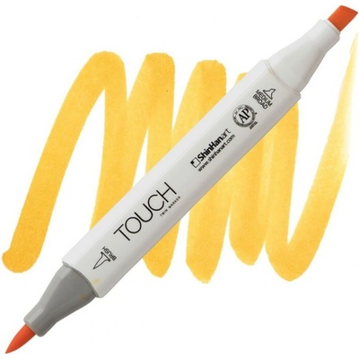 Lihová fixa TOUCH oboustranná Brush & Chisel, Melon yellow (YR33)