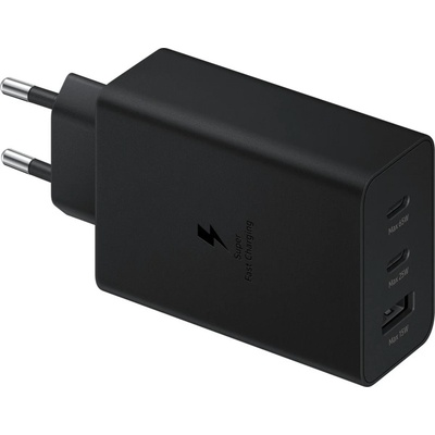 Samsung Trio EP-T6530NBE пътно зарядно 65W, черно, повредена опаковка (2x USB-C, 1x USB-A) (57983115630)