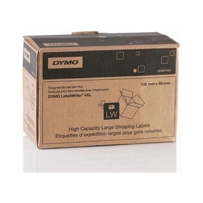 DYMO S0947420, 102мм x 59мм, 2x575 бр, бели, големи етикети от хартия с голям капацитет за транспортиране (S0947420)