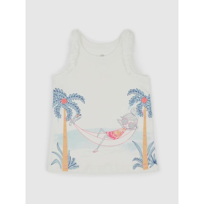 GAP Бебешка тениска с щампа GAP GAP | Byal | Момичешки | 74-80