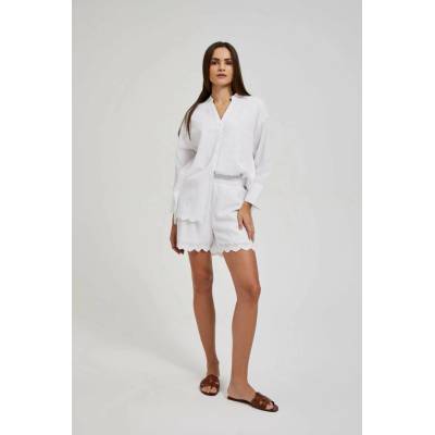 Moodo Women's romantic shorts white biela