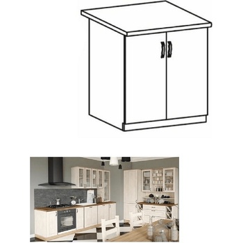 Долен шкаф Royal D60 бяло и северен бор