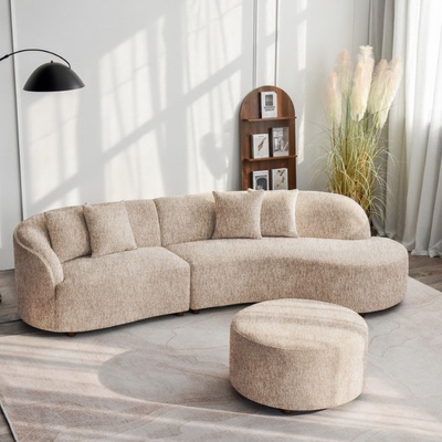 Home Finishing Ъглов диван BOTTICELLI 286x144x73 бежов (20BOTTICELLI03-03)