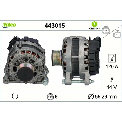Alternátor VALEO 443015