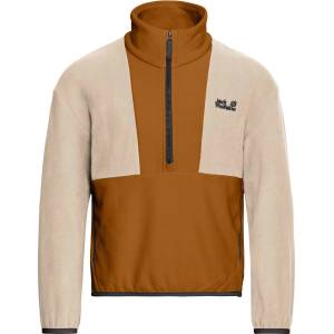 Jack Wolfskin Детски поларен пуловер Jack Wolfskin Kid's Colorblock Taunus Halfzip Fleece jumper - Autumn Leaves - размер 140 (EU) (704-5892-0114)