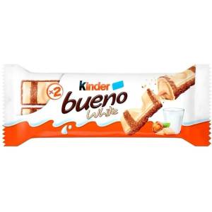 Ferrero Kinder Bueno White Шоколадов десерт с бял шоколад и лешников крем 39г