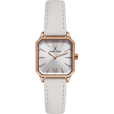 Daniel Klein DK. 1.13939-5 Дамски часовник, бял- Бял циферблат, естествена кожа