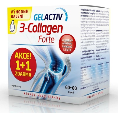 Salutem Pharma GelActiv 3-Collagen Forte 60+60 kapslí