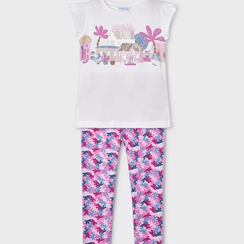 Image 1 of Mayoral Комплект тениска с легингс в лилаво за мини момиче Mayoral палми и пайети