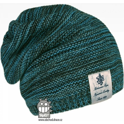 Dráče pletená čiapka Dráča Colors 30 tyrkysový melír