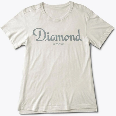 DIAMOND tričko Champagne Script Tee Cream CREAM