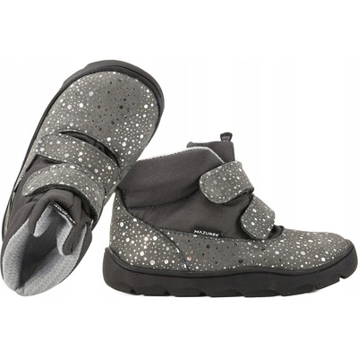 Mazurek 1369 barefoot voděodolné kotníkové boty s membránou šedá