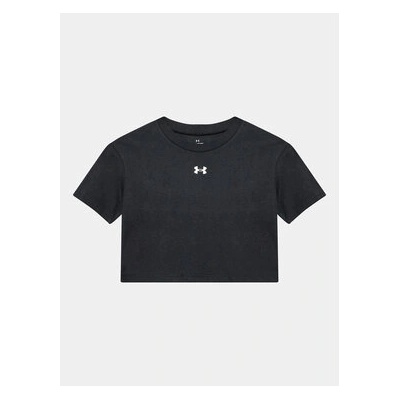 Under Armour Тишърт Ua Crop Sportstyle Logo Ss 1380878 Черен Loose Fit (Ua Crop Sportstyle Logo Ss 1380878)