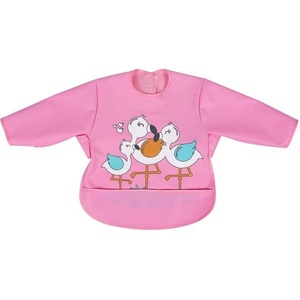 Sevibaby Бебешки лигавник peva с ръкави Цвят ФЛАМИНГО