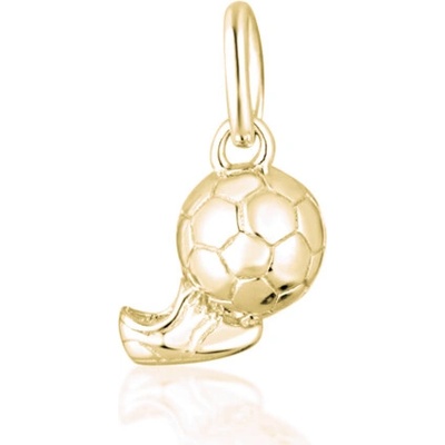 JVD Pozlátený strieborný prívesok futbalová lopta a kopačka SVLP0619XH2GO00