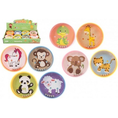 Teddies Hlavolam s kuličkami plast zvířátka 5,5cm 8 druhů