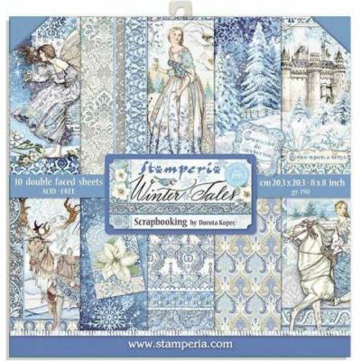 Stamperia Winter Tales - sada papírů pro Scrapbooking 20x20 cm