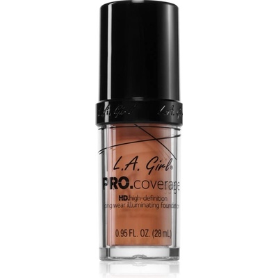 L. A. Girl Cosmetics PRO. Coverage озаряващ течен фон дьо тен цвят Tan 28ml