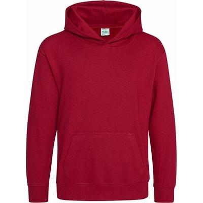 Just Hoods Kids Hoodie Color Red Hot Chilli