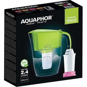 АКВАФОР ФИЛТРИРАЩА КАНА Aquaphor Smile 2.4л с 1бр ФИЛТЪР A5 БЯЛА